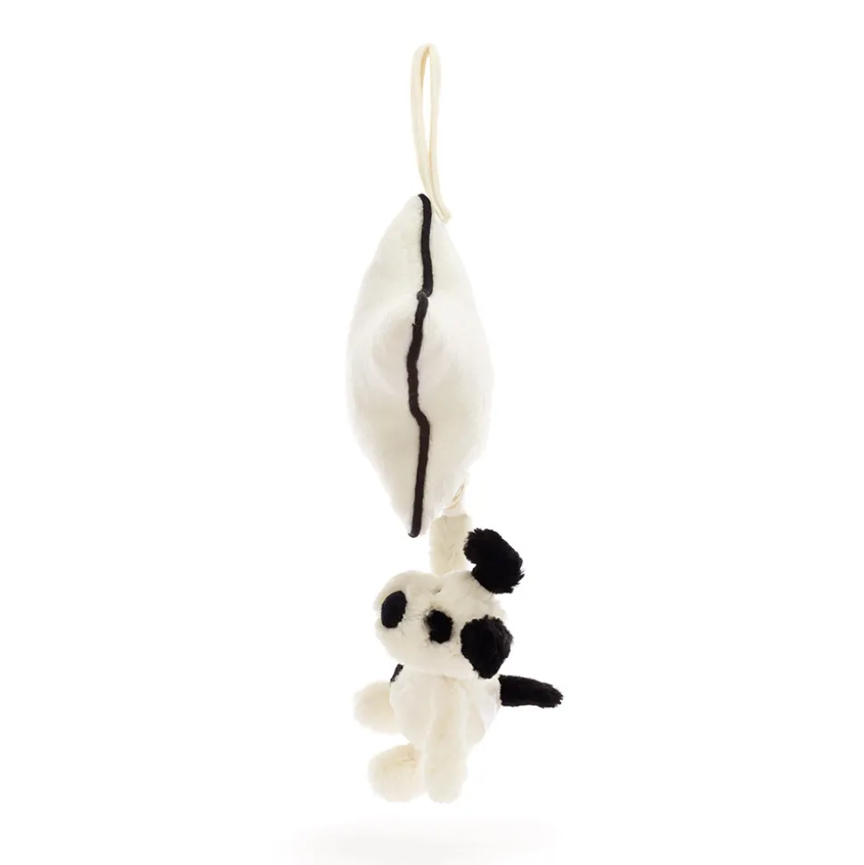 Bashful Black & Cream Puppy Musical Pull