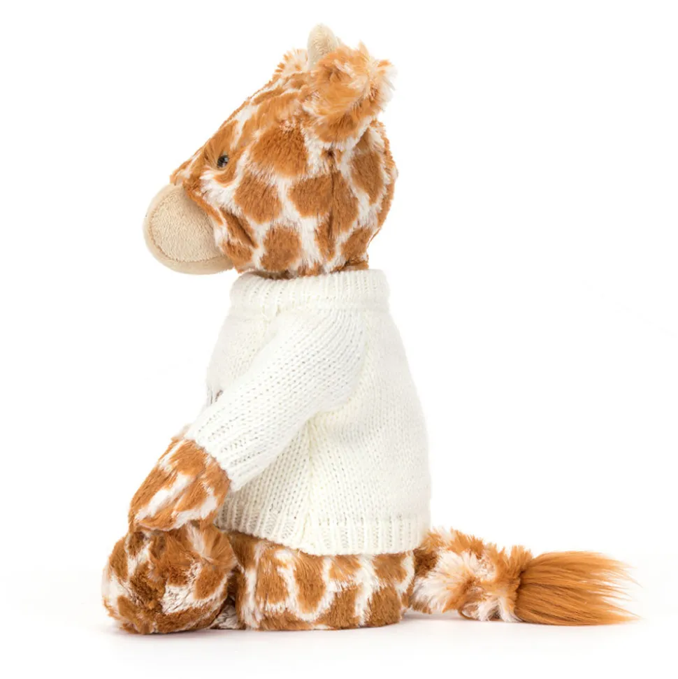 Bashful Giraffe with Personalised Cream Jumper