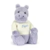 Bashful Hippo with Personalised Cream Jumper