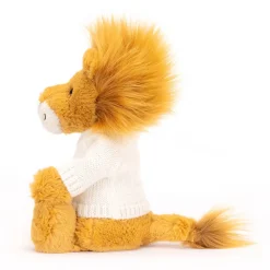 Bashful Lion with Personalised Cream Jumper