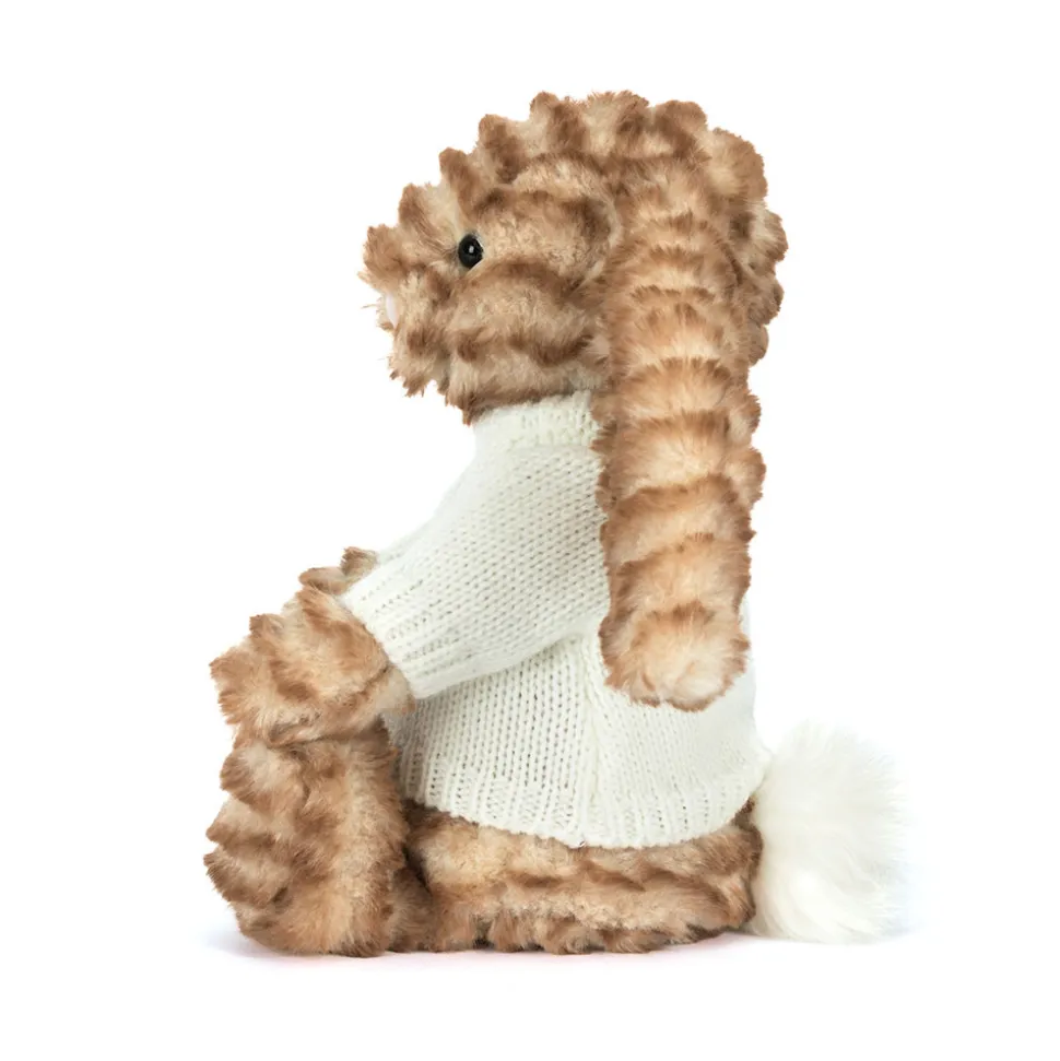 Bashful Luxe Bunny Juniper with Personalised Cream Jumper