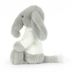 Bashful Luxe Elephant Thuddeus with Personalised Cream Jumper