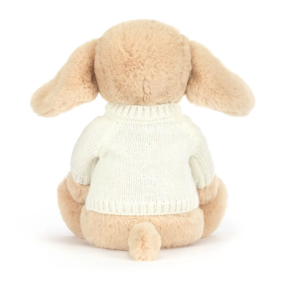 Bashful Luxe Puppy Orlando with Personalised Cream Jumper