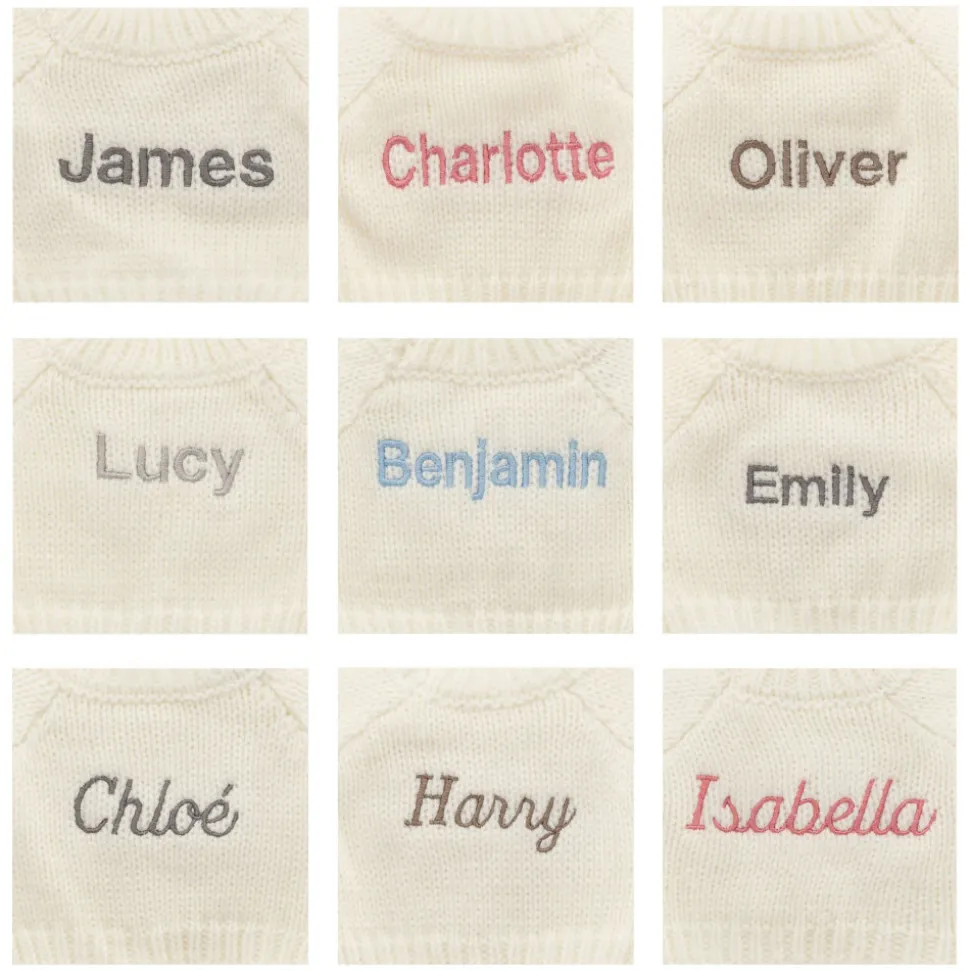 Bashful Shimmer Bunny with Personalised Cream Jumper