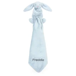 Personalised Bashful Blue Bunny Soother