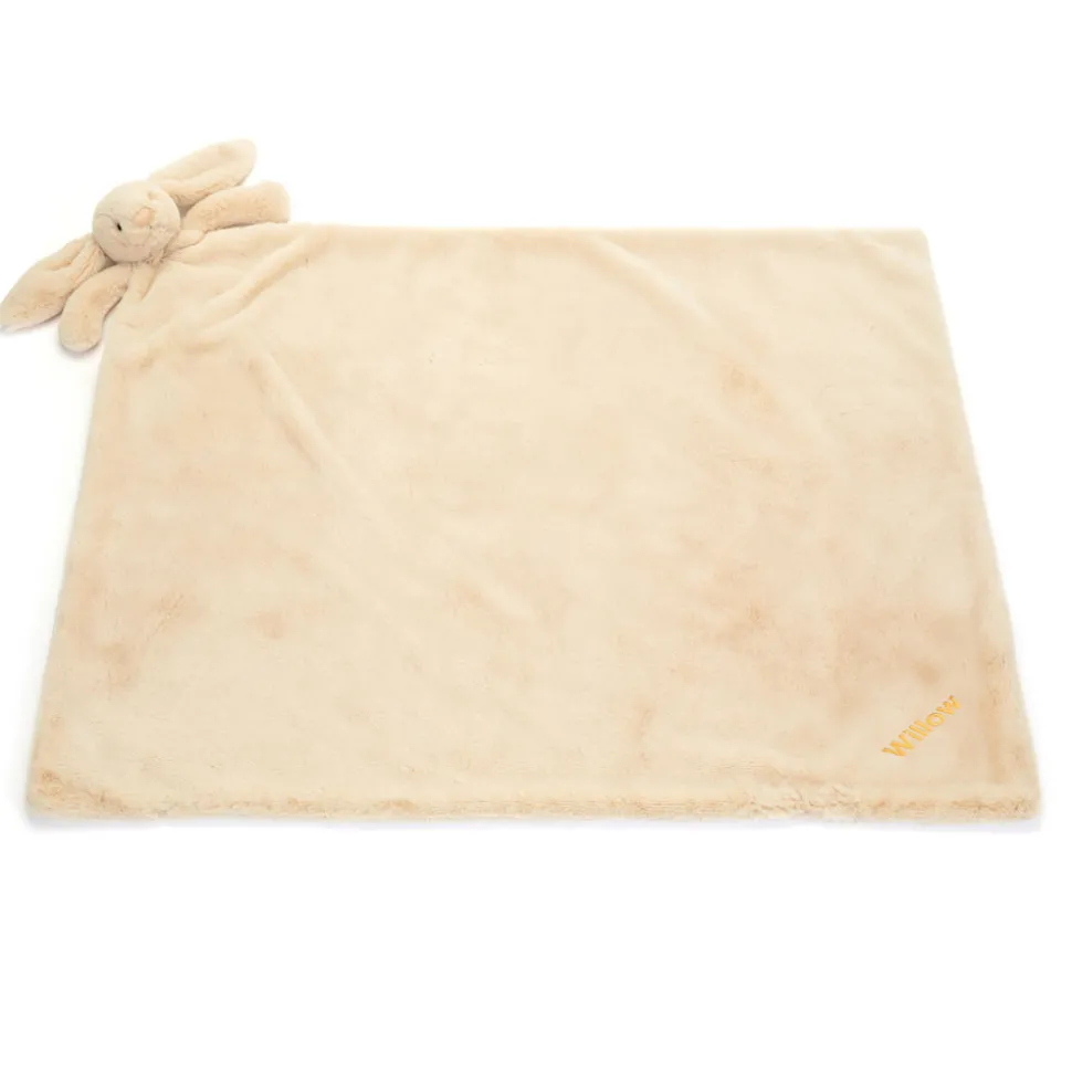 Personalised Bashful Luxe Bunny Willow Blankie