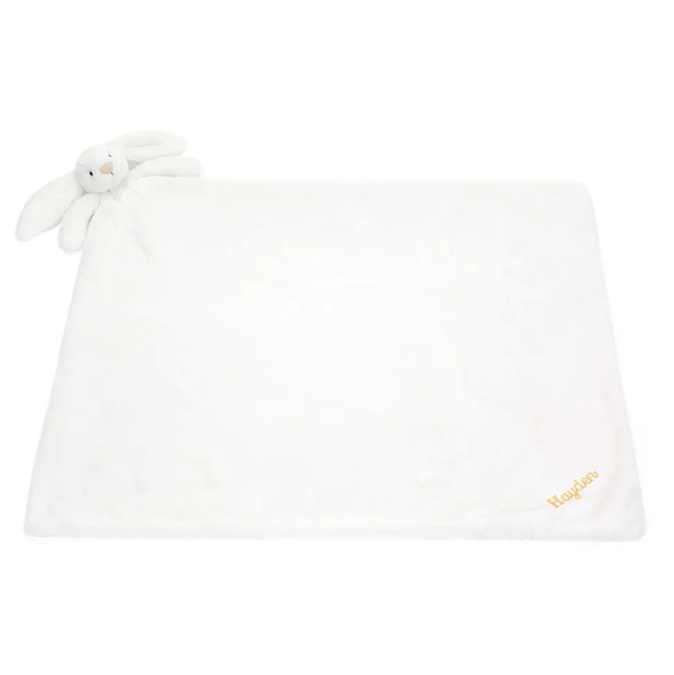 Personalised Bashful Luxe Bunny Luna Blankie
