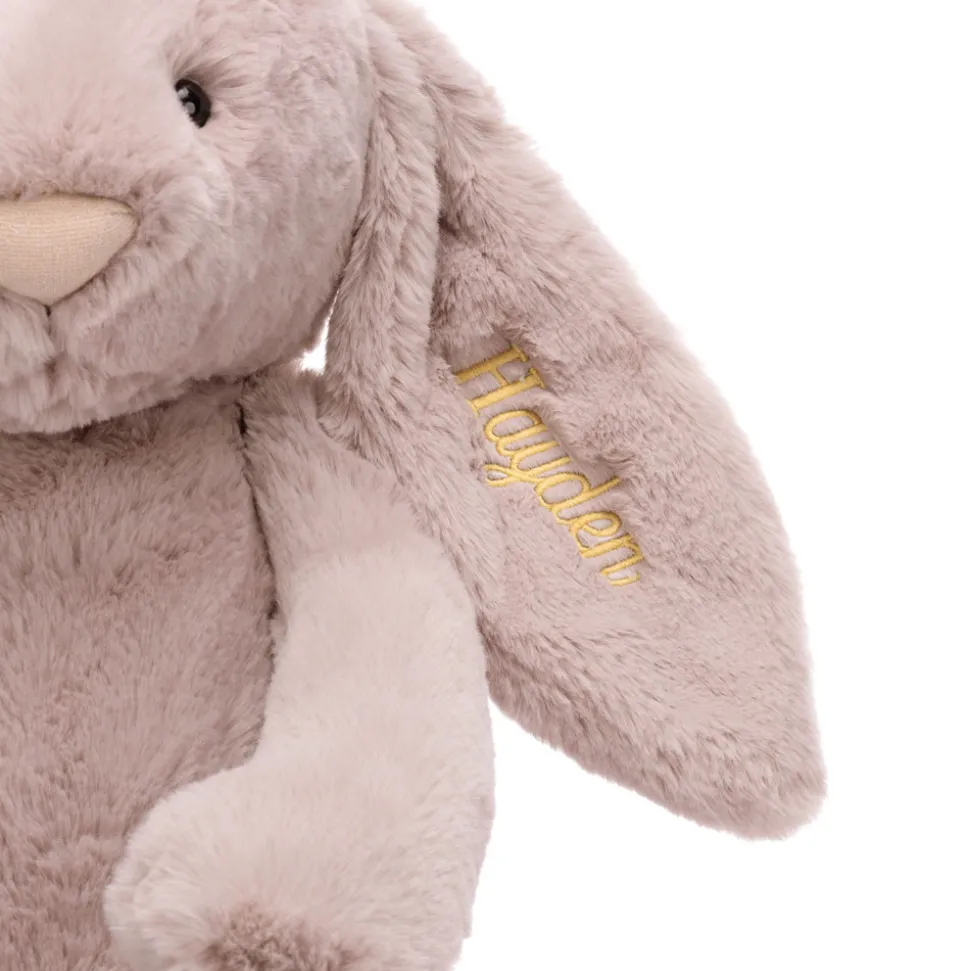 Personalised Bashful Luxe Bunny Rosa Huge