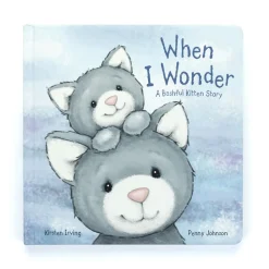 When I Wonder Book and Bashful Grey Kitty Medium